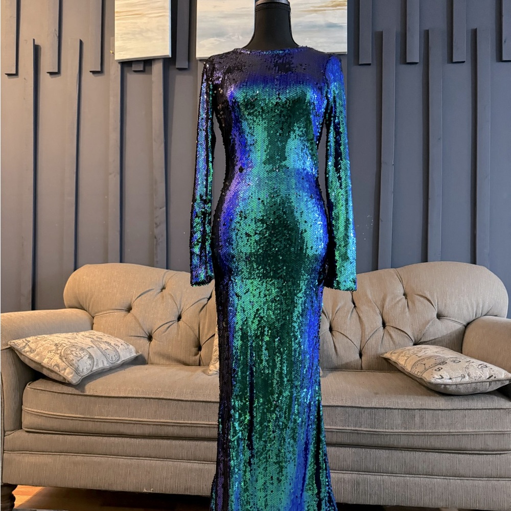 Green ornamented dress for you.
